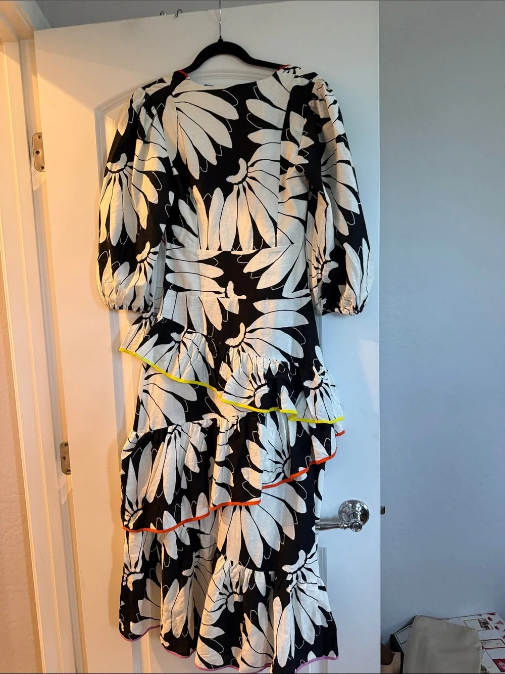 Farm Rio Cut Out Tiered Linen Maxi Dress Anthropologie